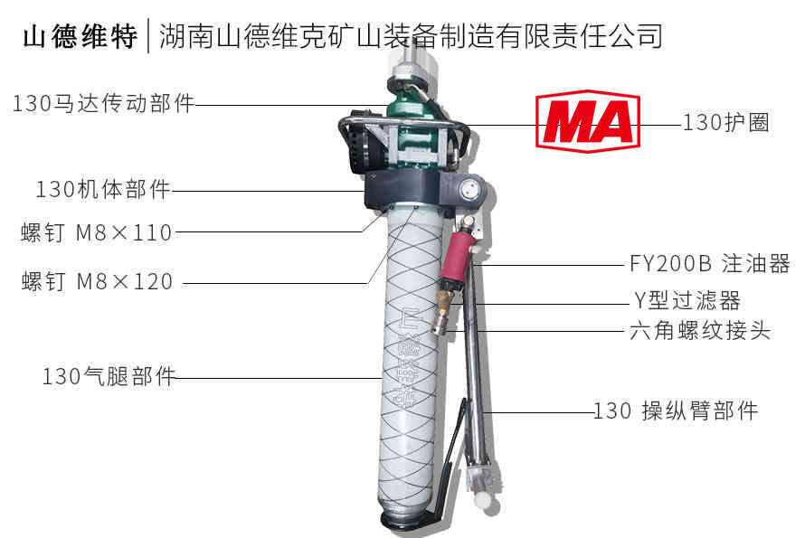 mqt130气动锚杆钻机