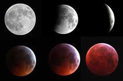 “月全食+红色血月+超级月亮”的天文奇景将现身天宇