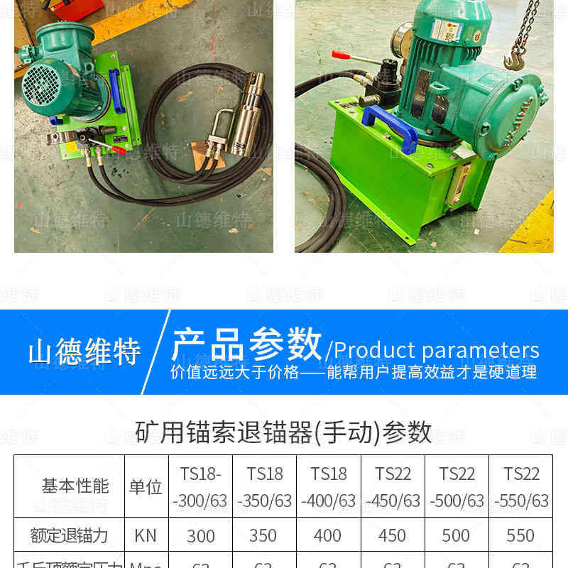 手动锚索退锚器参数